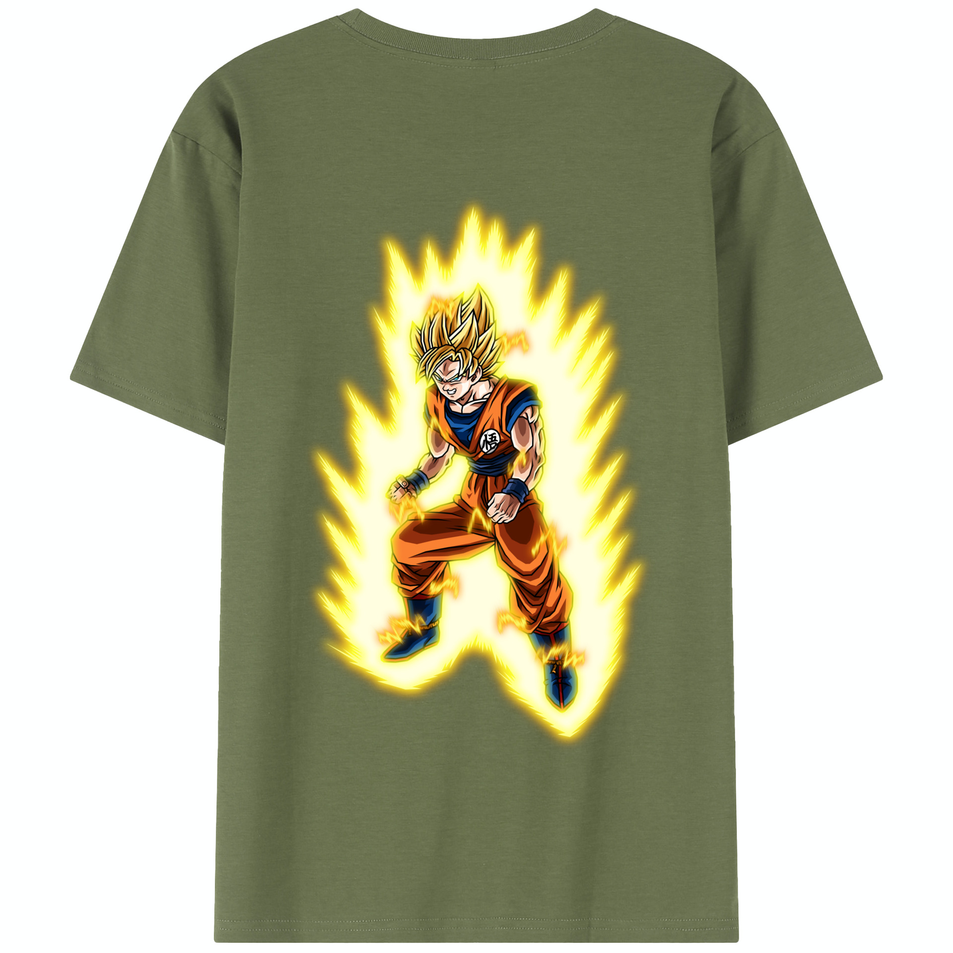 （画像用） ドラゴンボール 孫悟空（そん ごくう）Son Goku カカロット DRAGON BALL Kakarotto 綿100％半袖Tシャツ（背面プリント）